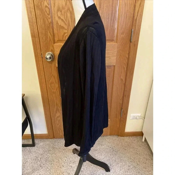 Jones New York XL Black Open Front Cardigan Sweater - Picture 6 of 8